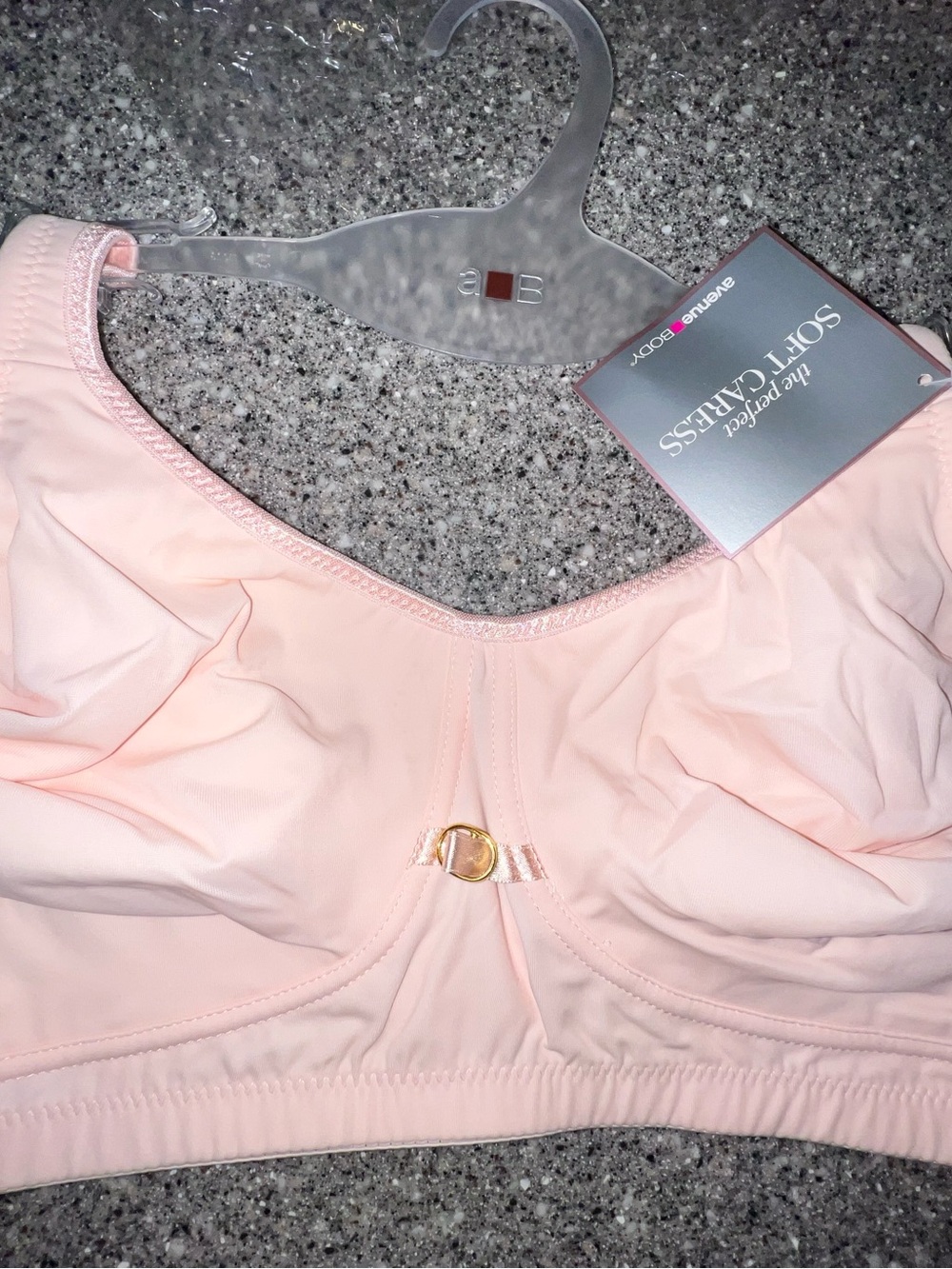 Avenue Soft Wireless Bra - Pale Pink with Gold Accent-Proceeds for charity